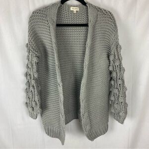 Velzera Open Front Knit Cardigan Sweater Gray Women’s S/M.
